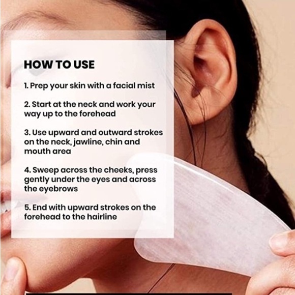 Gua Sha Pink Rosé Face Tool New - Picture 2 of 4